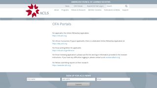 
                            9. www.acls.org - OFA ... - ACLS American Council of Learned Societies