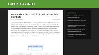 
                            3. www.advisorclient.com | TD Ameritrade Advisor …