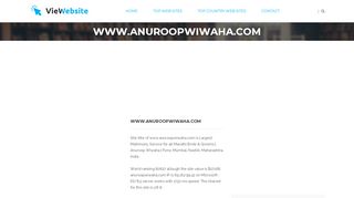 
                            8. www.anuroopwiwaha.com - Largest Matrimony …