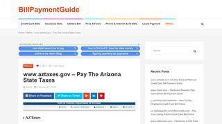 
                            9. www.aztaxes.gov - Pay The Arizona State Taxes - - Bill Payment Guide