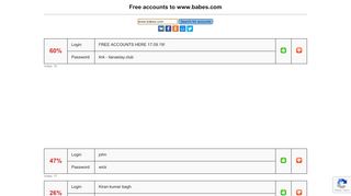 
                            4. www.babes.com - free accounts, logins and passwords