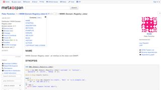 
                            3. WWW::Domain::Registry::Joker - an interface to the Joker.com DMAPI ...