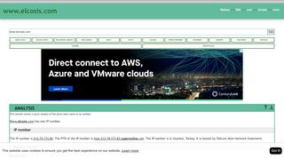 
                            4. Www.elcosis.com has one IP number. The IP number is 213.74 ...