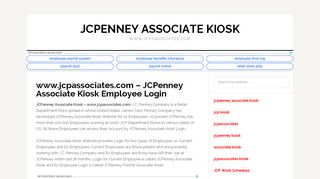 
                            8. www.jcpassociates.com - JCPenney Associate Kiosk Employee Login