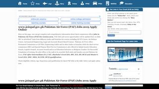 
                            3. www.joinpaf.gov.pk Pakistan Air Force (PAF) Jobs 2019 ...