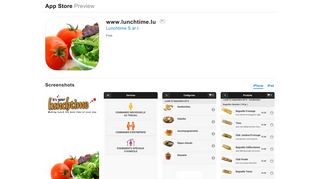 
                            4. www.lunchtime.lu on the App Store