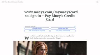 
                            5. www.macys.com/mymacyscard to sign in – Pay Macy’s Credit Card