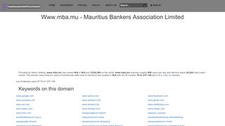 
                            8. Www.mba.mu - Mauritius Bankers Association Limited