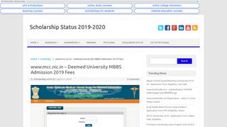 
                            4. www.mcc.nic.in - Deemed University MBBS Admission 2019 Fees