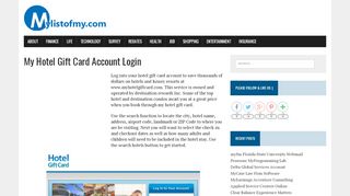 
                            5. www.myhotelgiftcard.com - Gift Card Account Login