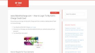 
                            4. www.Mykohlscharge.com – How to Login To My Kohl’s Charge ...