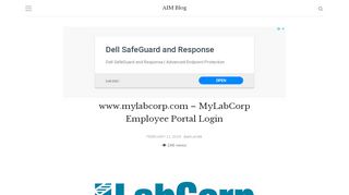 
                            6. www.mylabcorp.com - MyLabCorp Employee Portal Login - AIM Blog