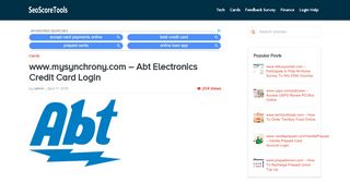 
                            2. www.mysynchrony.com - Abt Electronics Credit Card Login ...