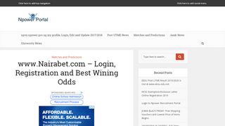 
                            6. www.Nairabet.com - Login, Registration and Best Wining Odds