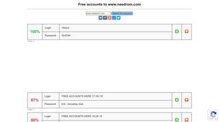 
                            4. www.needrom.com - free accounts, logins and passwords