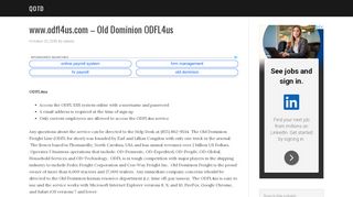 
                            4. www.odfl4us.com - Old Dominion ODFL4us | Qotd
