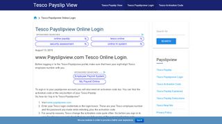 
                            5. www.Payslipview.com Tesco Online Login