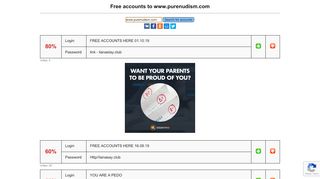 
                            5. www.purenudism.com - free accounts, logins and passwords