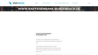 
                            6. www.raiffeisenbank-burgebrach.de - Privatkunden ...