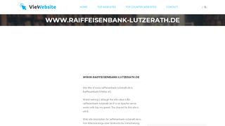 
                            8. www.raiffeisenbank-lutzerath.de - Raiffeisenbank …