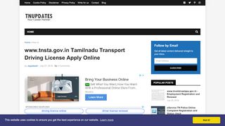 
                            4. www.tnsta.gov.in Tamilnadu Transport Driving License …