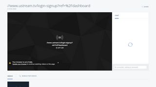 
                            11. //www.ustream.tv/login-signup?ref=%2Fdashboard