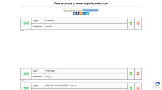 
                            4. www.voipinfocenter.com - free accounts, logins and passwords
