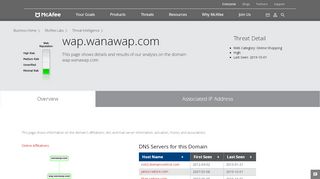 
                            8. www.wap.wanawap.com - Domain - McAfee Labs Threat Center