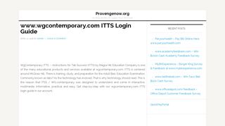 
                            3. www.wgcontemporary.com ITTS Login Guide - …