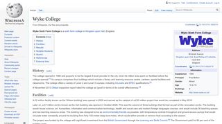 
                            1. Wyke College - Wikipedia