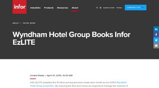 
                            3. Wyndham Hotel Group Books Infor EzLITE | Infor