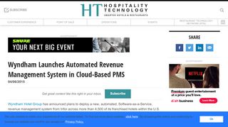 
                            2. Wyndham Launches Automated Revenue Management System in ...