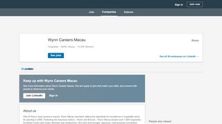 
                            5. Wynn Careers Macau | LinkedIn