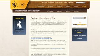 
                            5. WyoLogin Help - University of Wyoming