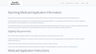 
                            8. Wyoming Medicaid Application