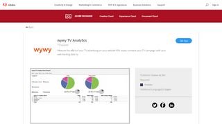 
                            3. wywy TV Analytics - exchange.adobe.com