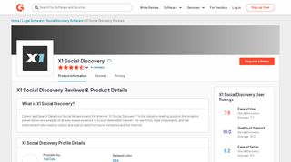 
                            5. X1 Social Discovery Reviews 2019: Details, Pricing, & Features | G2