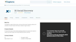 
                            6. X1 Social Discovery Reviews and Pricing - 2019 - Capterra