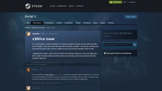 
                            1. x360ce issue :: Portal 2 General Discussions - Steam Community