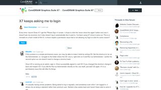 
                            4. X7 keeps asking me to login - CorelDRAW Graphics Suite X7 ...