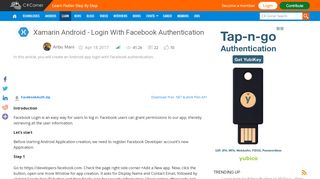 
                            6. Xamarin Android - Login With Facebook Authentication