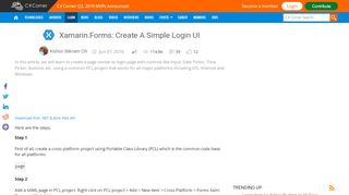 
                            3. Xamarin.Forms: Create A Simple Login UI - c-sharpcorner.com