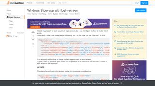 
                            8. xaml - Windows Store-app with login-screen - Stack Overflow