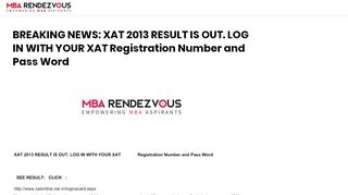 
                            2. XAT 2013 RESULT IS OUT.LOG IN WITH YOUR XAT ...