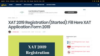 
                            9. XAT 2019 Registration (Started): Fill Here XAT Application ...