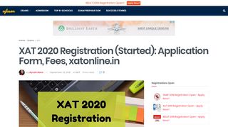 
                            3. XAT 2020 Registration (Started): Application Form, Fees ...