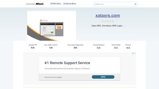 
                            6. Xataxrs.com website. Welcome to Omnitracs XRS - Login.