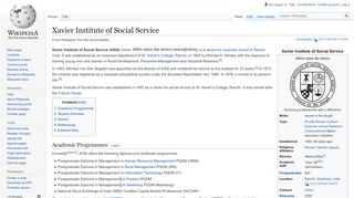 
                            2. Xavier Institute of Social Service - Wikipedia