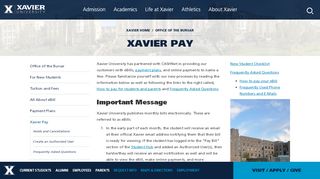 
                            2. Xavier Pay - Bursar | Xavier University