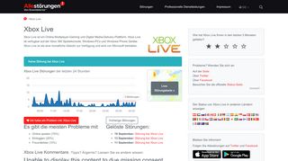 
                            10. Xbox Live aktuelle Probleme, Fehler und Status | Allestörungen